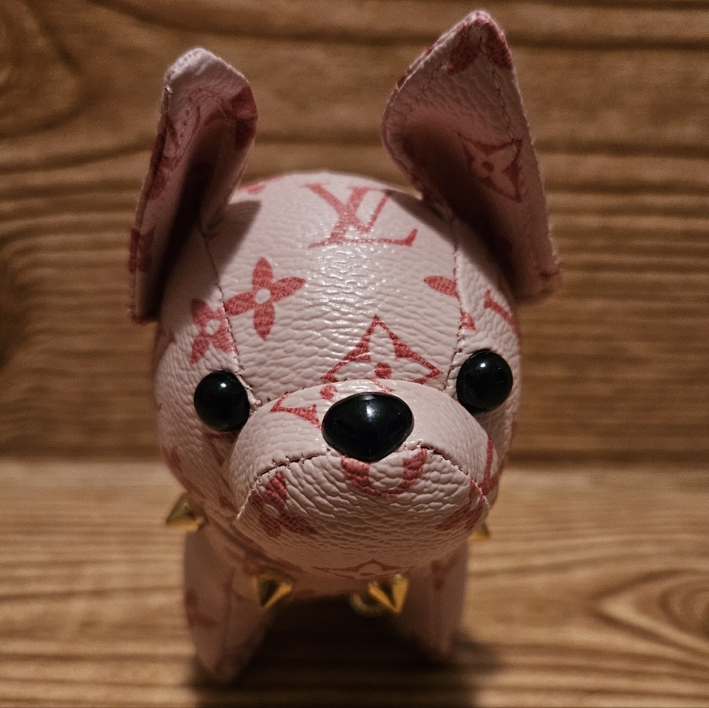 Pink Frenchie dog bag charm/keychain Designer Inspired - Picture 3 of 8